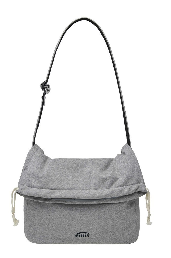 【EMIS】JERSEY FOLDING CROSSBODY BAG-GRAY