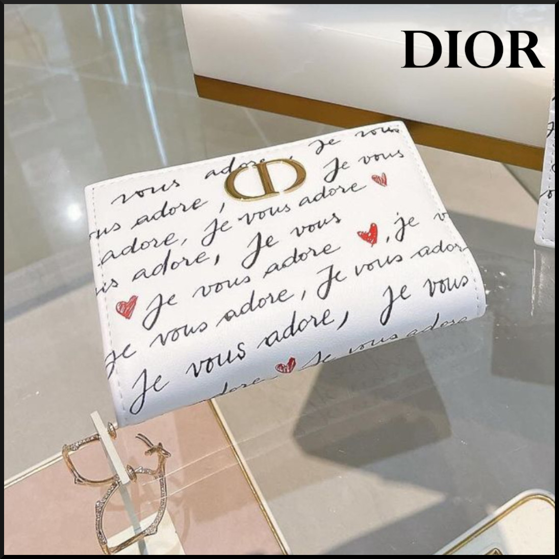 【海外買付】贈り物に★Dioramour Dior Caro Dahlia ウォレット