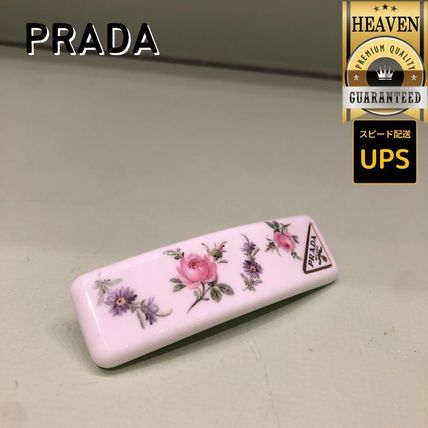 安心の国内発送 PRADA プラダ ミニヘアクリップ ホワイト バレッタ ホワイト（白）系 PRADA(プラダ) - 海外通販のBUYMA