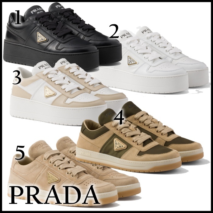 PRADA Downtown Boldレザー スニーカー