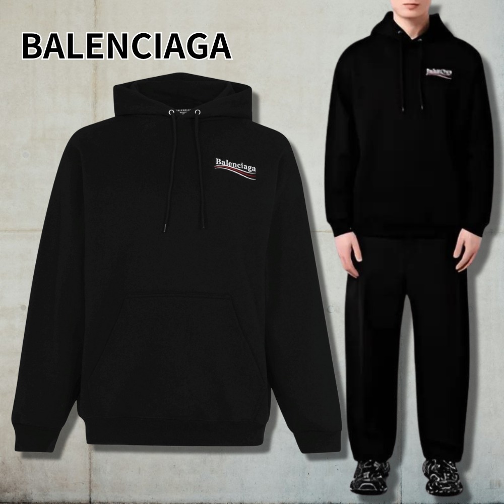【BALENCIAGA】ロゴ政治パーカー