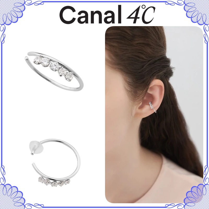 大人気!! Canal 4℃ K10 ホワイトゴールド イヤーカフ
