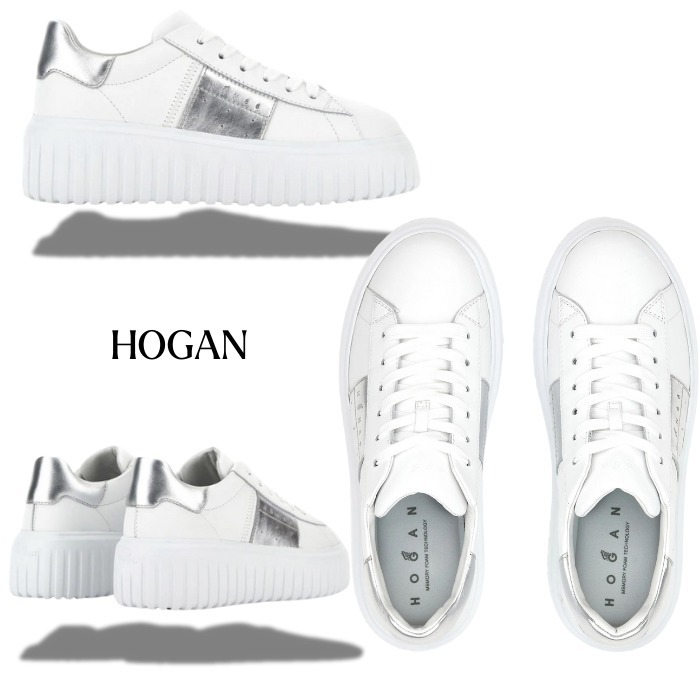 雑誌VERY掲載新作 HOGANホーガン H-Stripesレザー厚底スニーカー