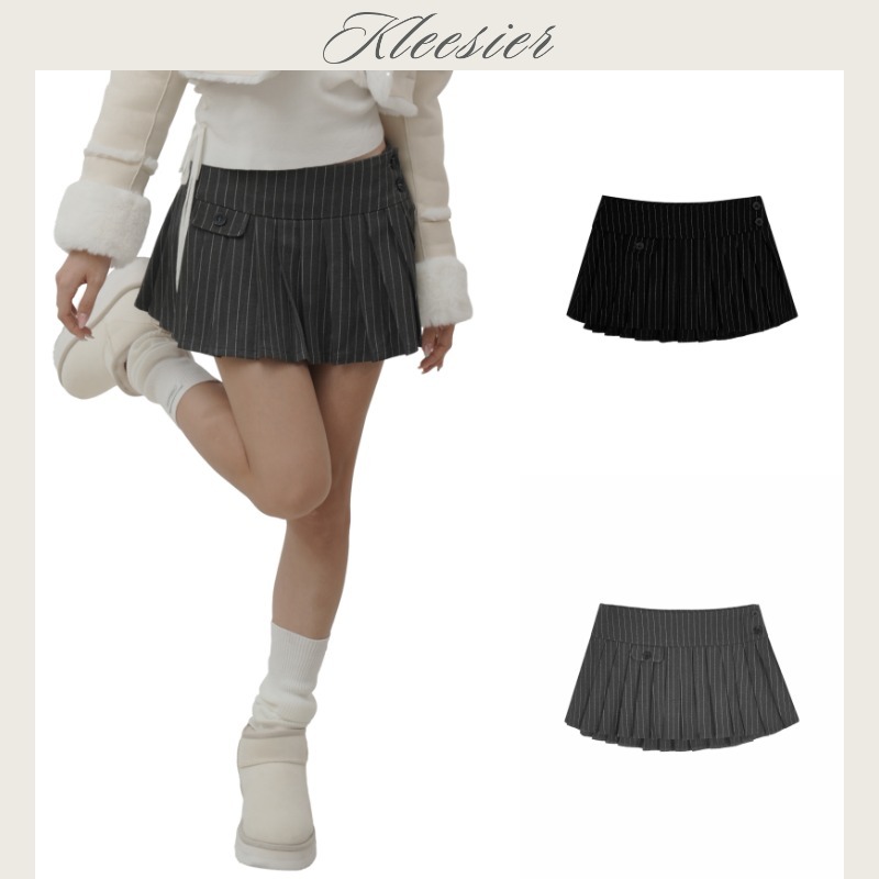【Kleesier】Canele fake pocket skirt