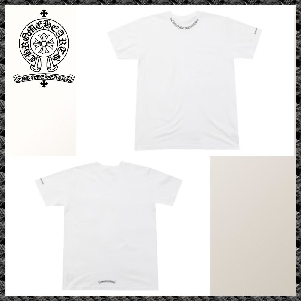 入手困難◆送料込【CHROME HEARTS】ネックレターロゴTシャツ 白
