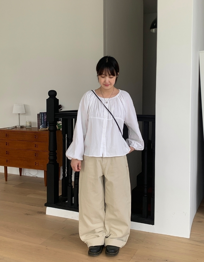 【BAON】[unisex] Deady front line cotton wide pants BAON】[unisex] Deady front line cotton wide pants (BAON