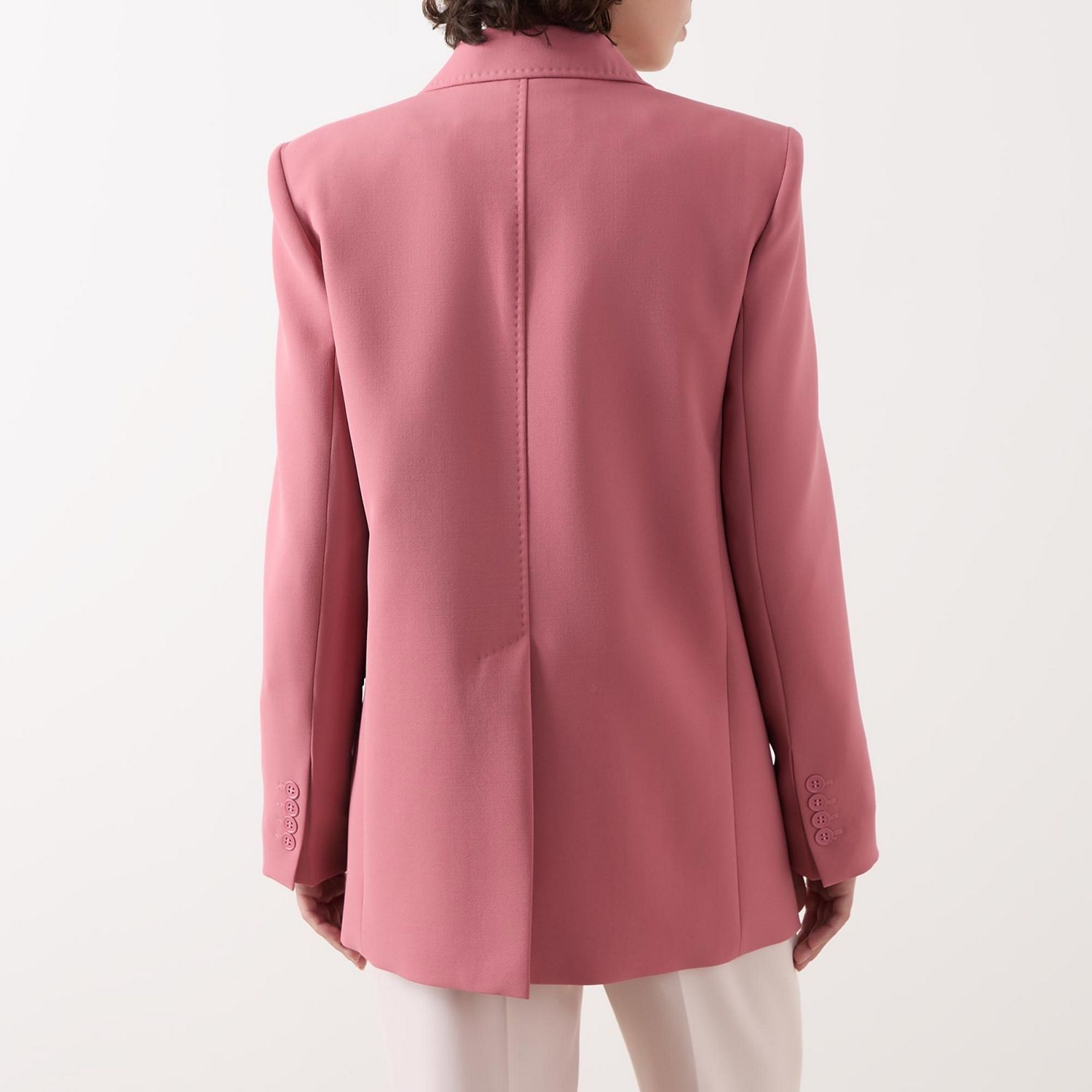 《送料無料》 Oversized blazer in wool crepe satin LAMELLA