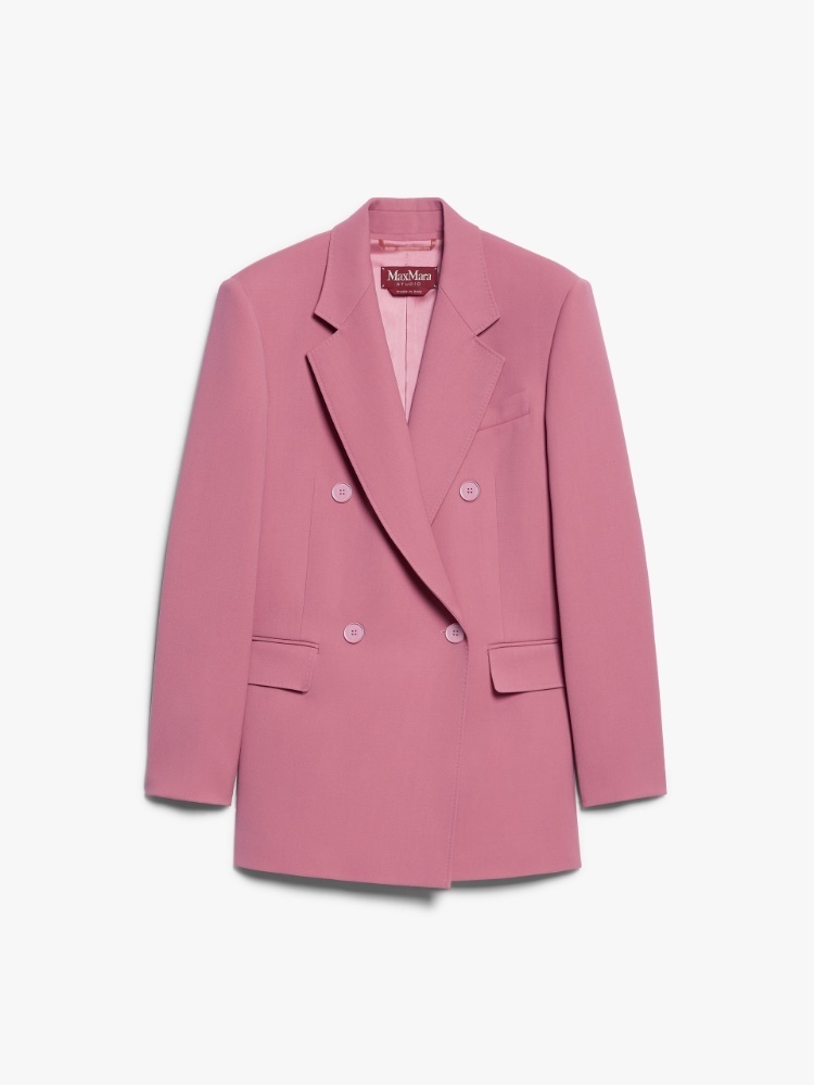 《送料無料》 Oversized blazer in wool crepe satin LAMELLA