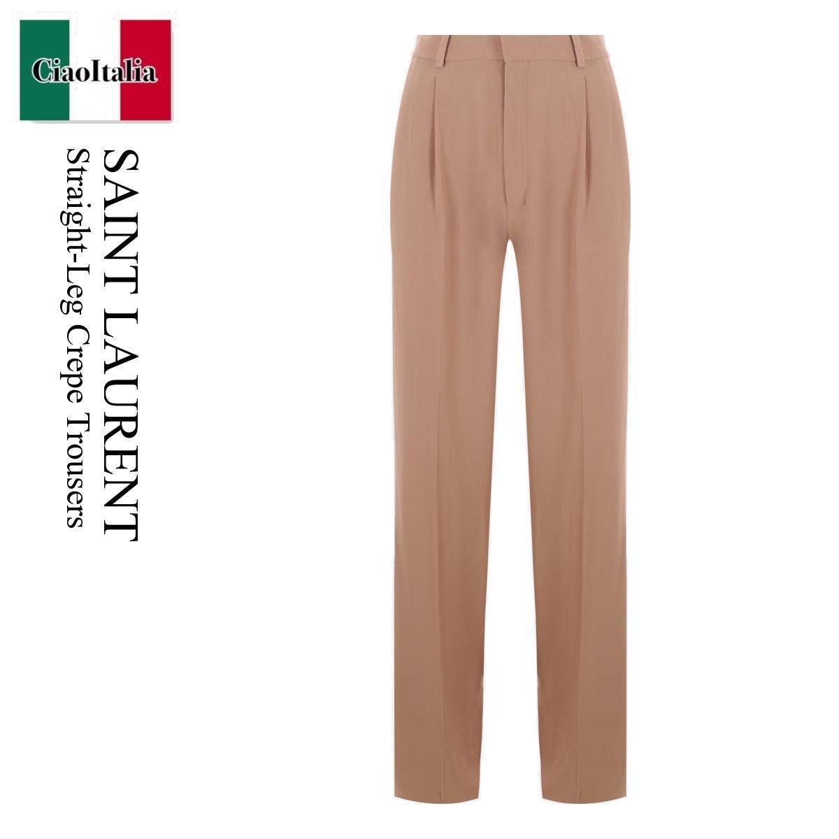 パンツ Saint Laurent Straight-Leg Crepe Trousers