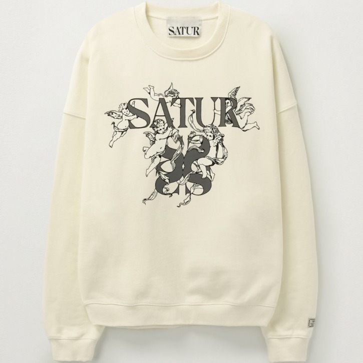 スウェット・トレーナー SATUR Angel graphic sweatshirt brown SA244UTM13BR MUSINSA | SATUR Angel Graphic Sweatshirt Brown