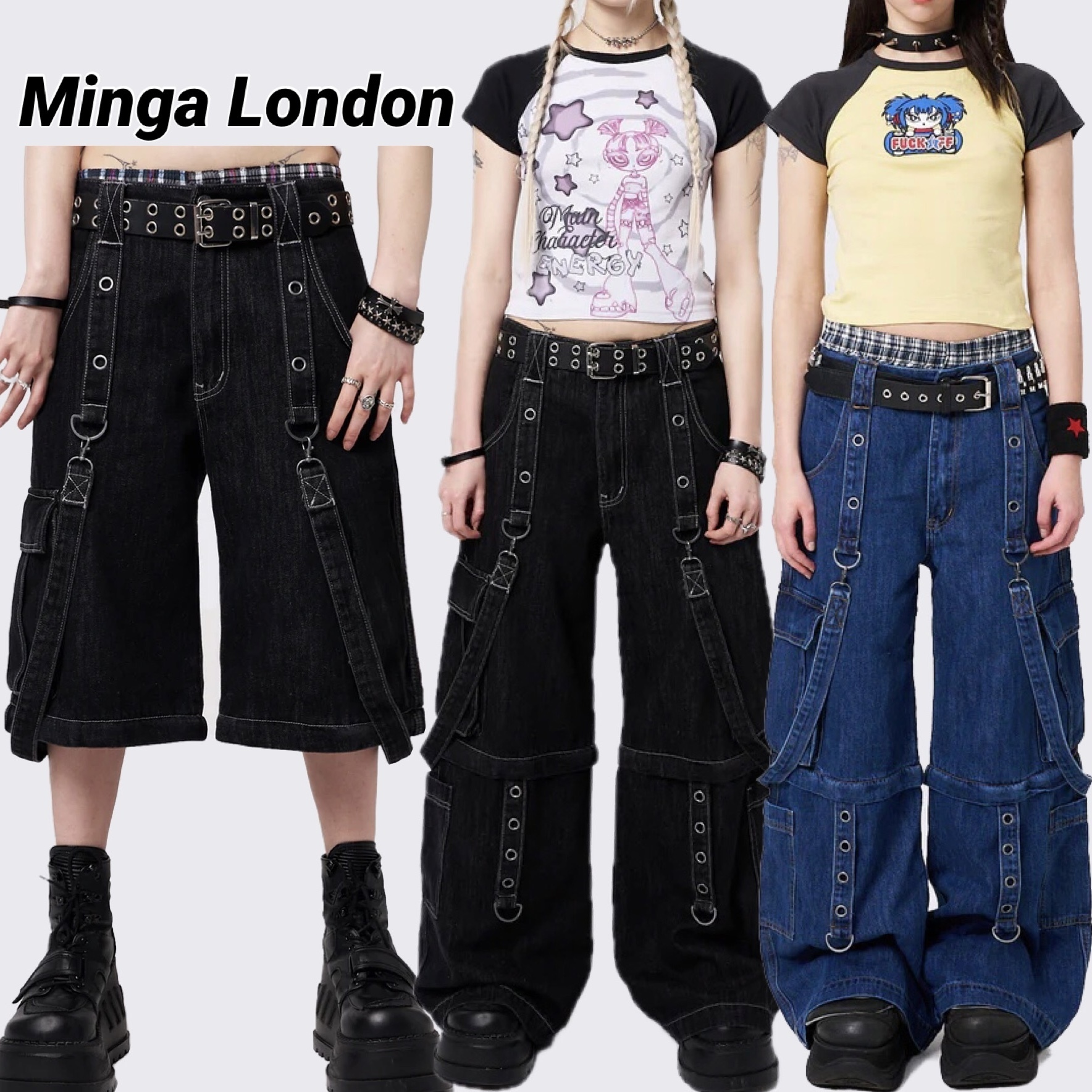 ◆Minga London◆Trek Wide Leg カーゴ ジーンズ 送料込