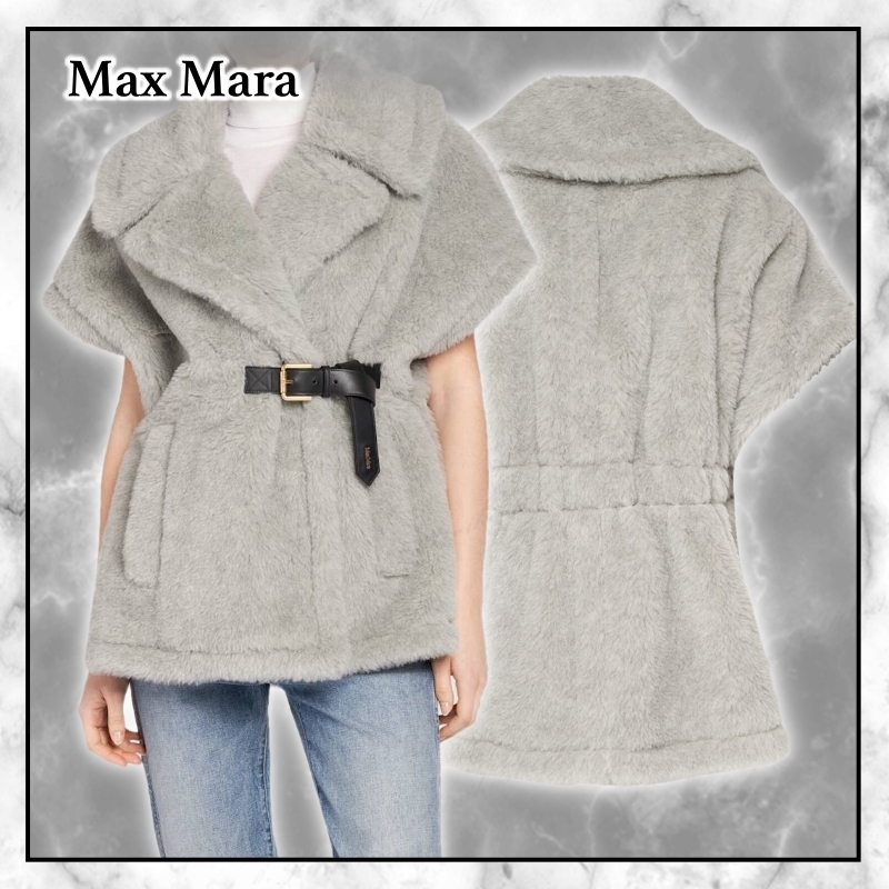 ◆MAX MARA 最新作◆Newabavo ケープ ジャケット/Grey◆