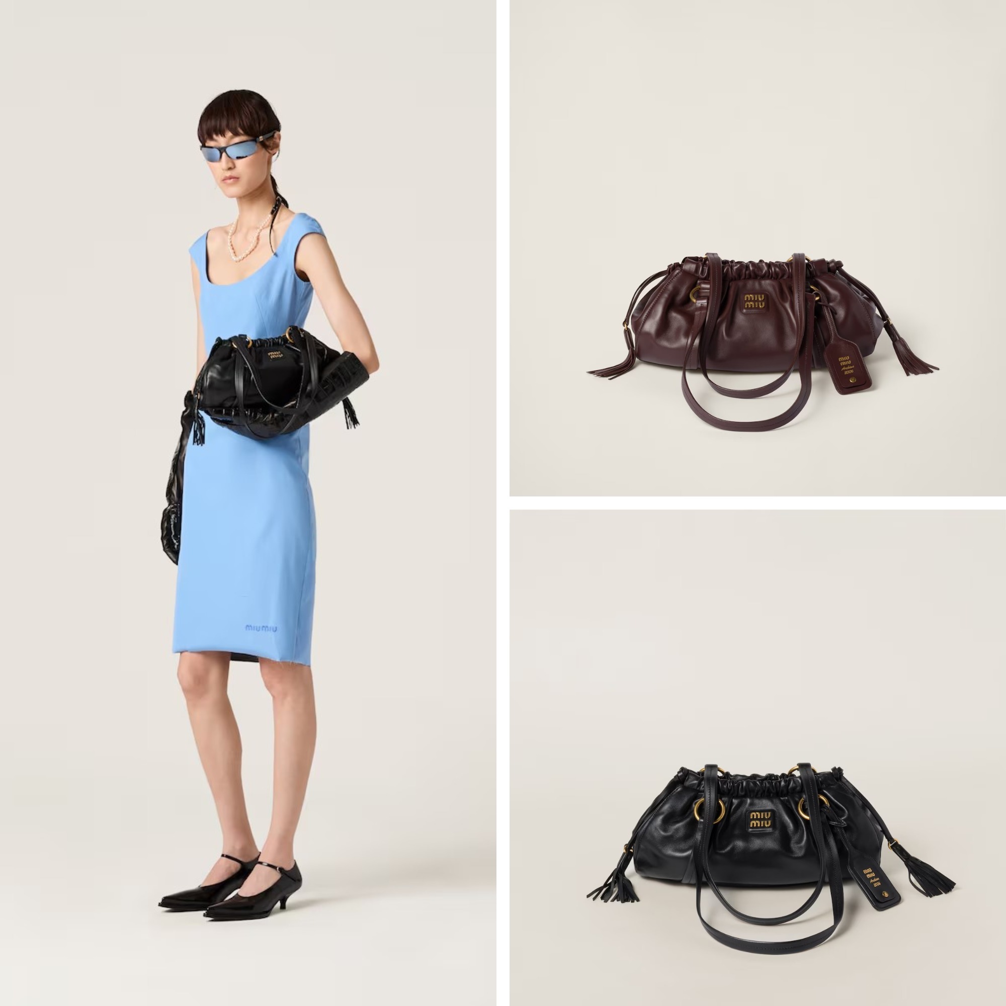 《送料無料》 MIU MIUNappa leather Joie bag