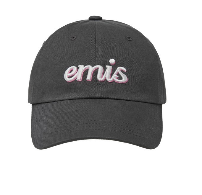 【EMIS】LAYERED LOGO BALL CAP-CHARCOAL