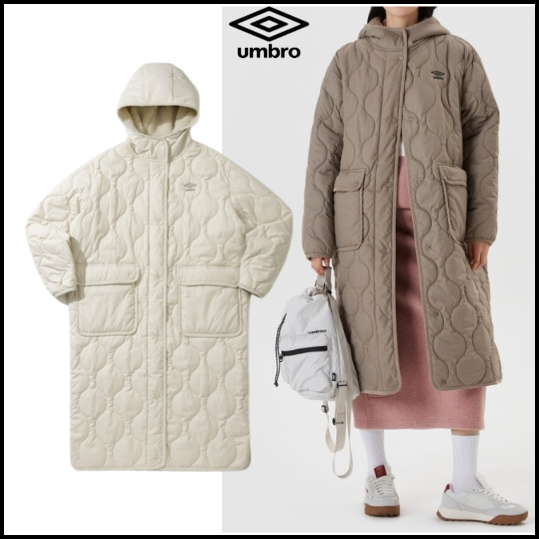 UMBRO■Women Quilted Hoodie Long Jacket ■送料込