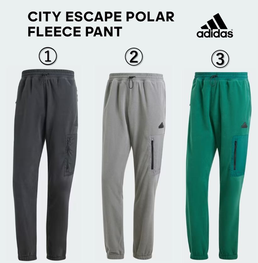 最新アディダス☆City Escape Polar Fleece Pant☆選べる3色