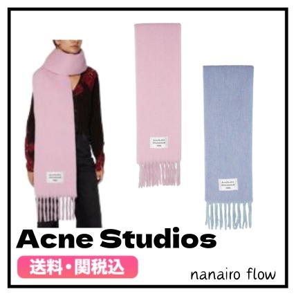 ★Acne Studios★ ロゴ フリンジ アルパカ マフラー 送料関税込