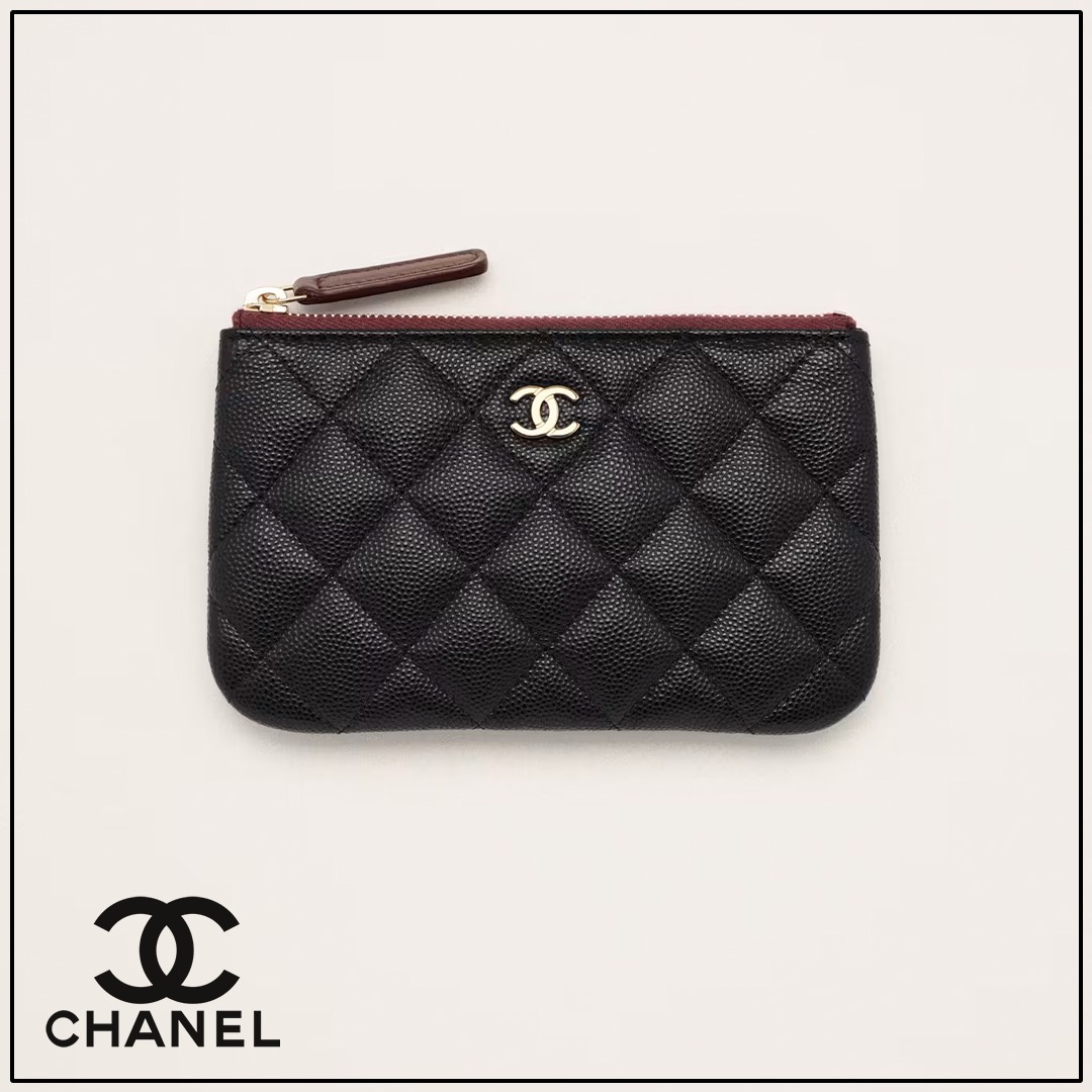 クラシック【CHANEL】スモールポーチ ブラック