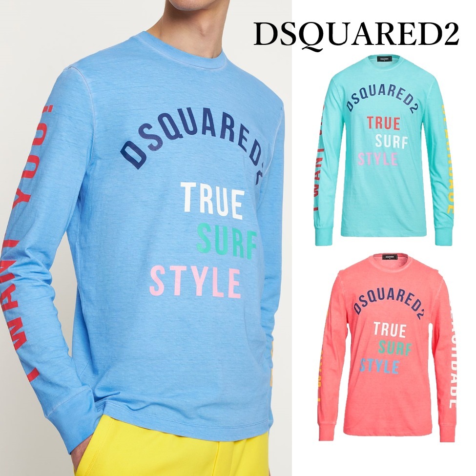 関税込 DSQUARED2 メンズ ロンT TRUE SURF T-SHIRT