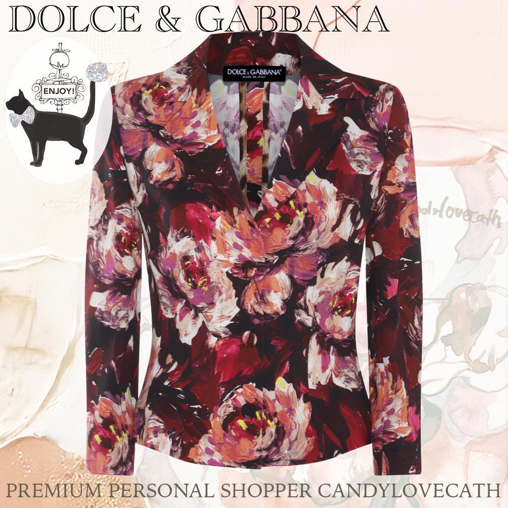 ジャケット DOLCE & GABBANA DARK RED MULTICOLOUR VISCOSE BLEND BLAZER