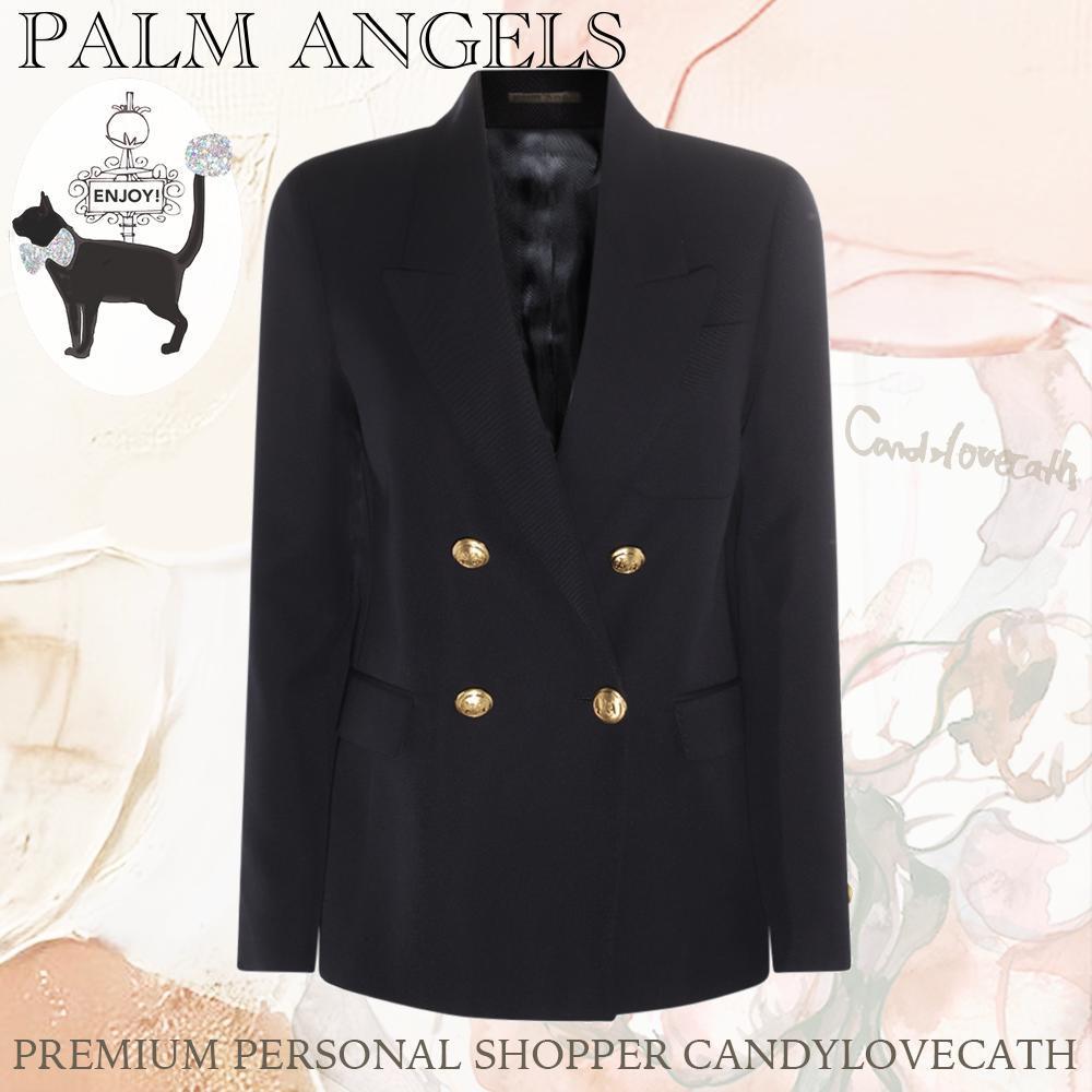 ジャケット PALM ANGELS BLUE WOOL BLEND BLAZER