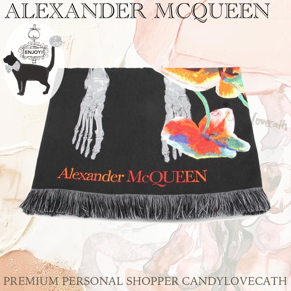 マフラー・ストール ALEXANDER MCQUEEN ORCHID SKELETON SCARF