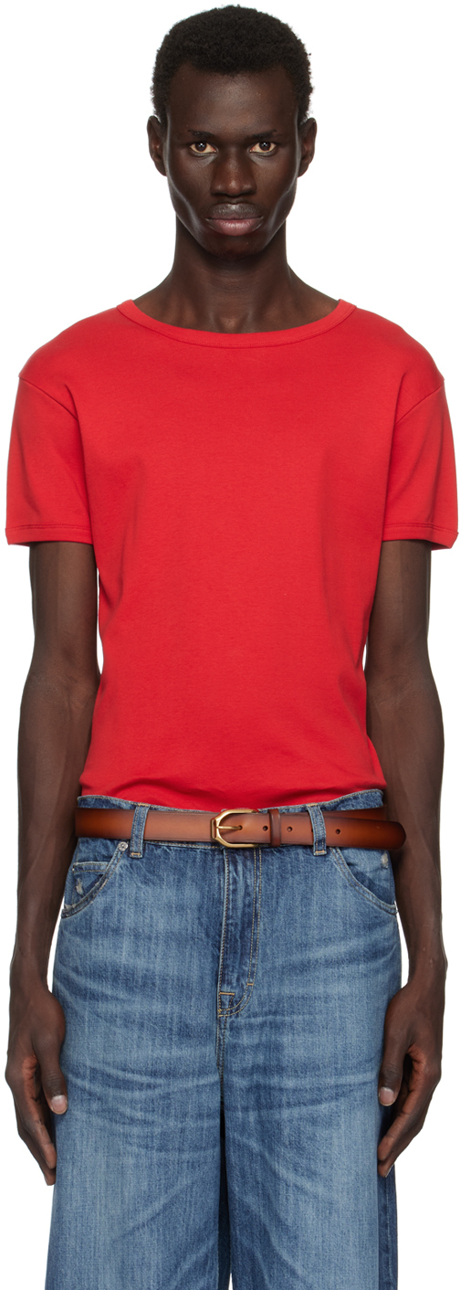 【関税込み】Second/Layer レッド Swayzee リブTシャツ