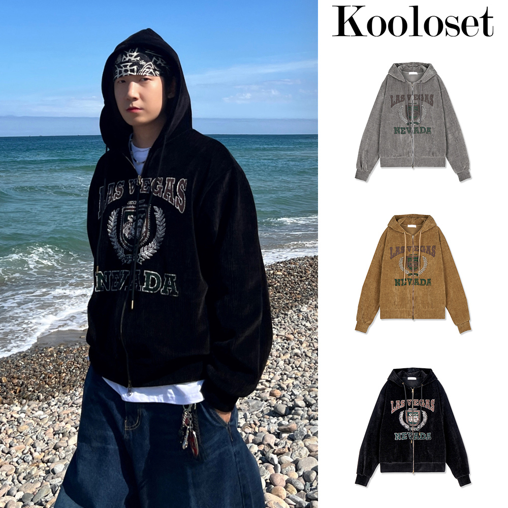 【KOOLOSET】Velvet Vegas Hood Zip-up