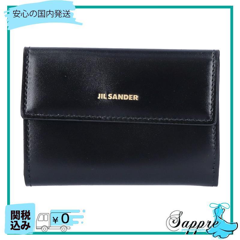 Jil Sander】三つ折り財布 ベビー ウォレット ブラック ロゴ
