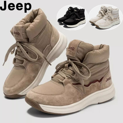 ★Jeep★ レザースニーカー秋冬 防寒スノーブーツ厚底3色 スノーブーツ JEEP CHINA(ジープチャイナ) ブーツ(レディース