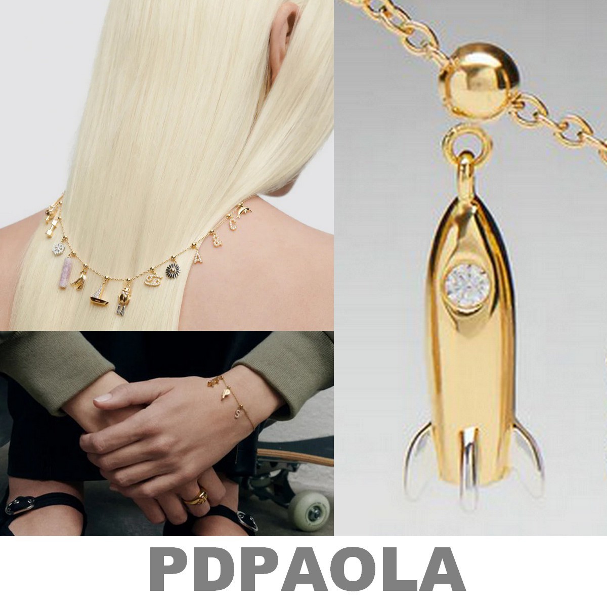 【LB掲載】海外限定◆PDPAOLA ロケット型チャームブレスレット◆