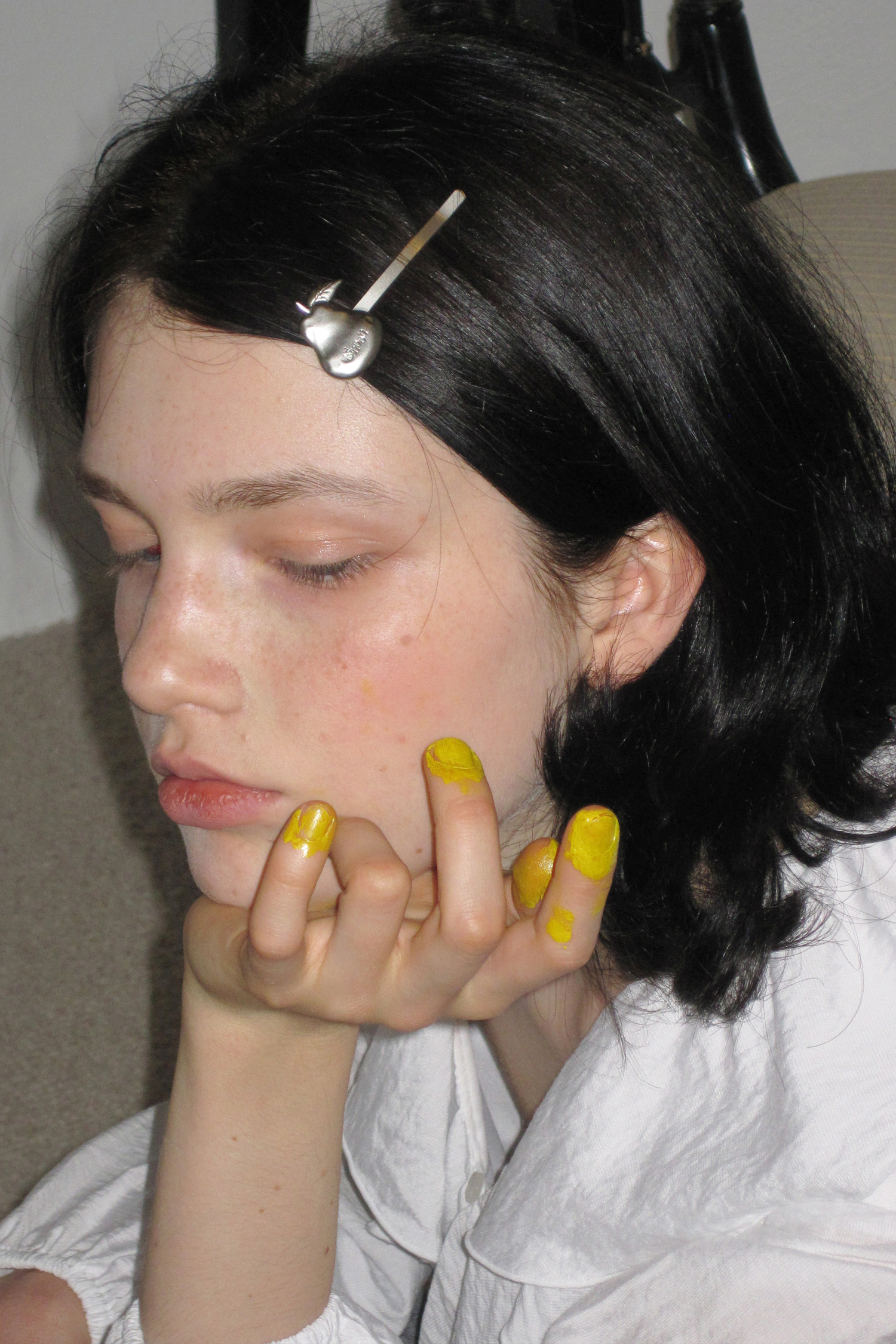 ヘアアクセサリー [SINOON] Pear Hairpin Sinoon] PEAR ヘアピン SILVER 3type☆新作・24AW☆韓国