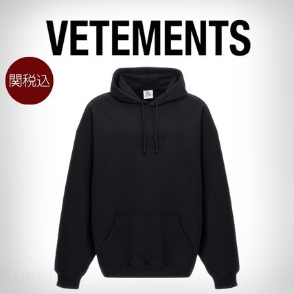 人気の雑貨がズラリ！ ブラック（黒）系 パーカー・フーディ VETEMENTS(ヴェトモン) L トップス