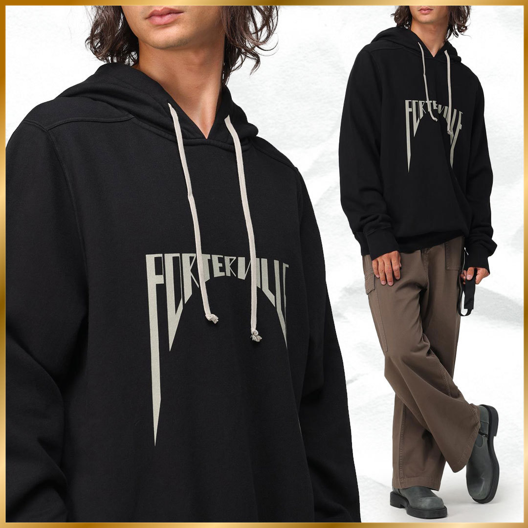 ◆Rick Owens DRKSHDW◆ロゴプリント オーバーサイズ パーカー