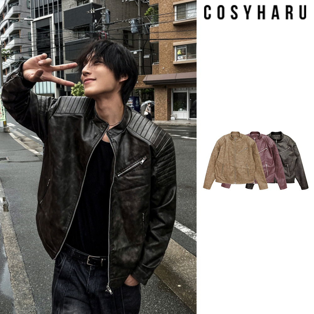 【COSYHARU】Biker Rider Leather Jacket