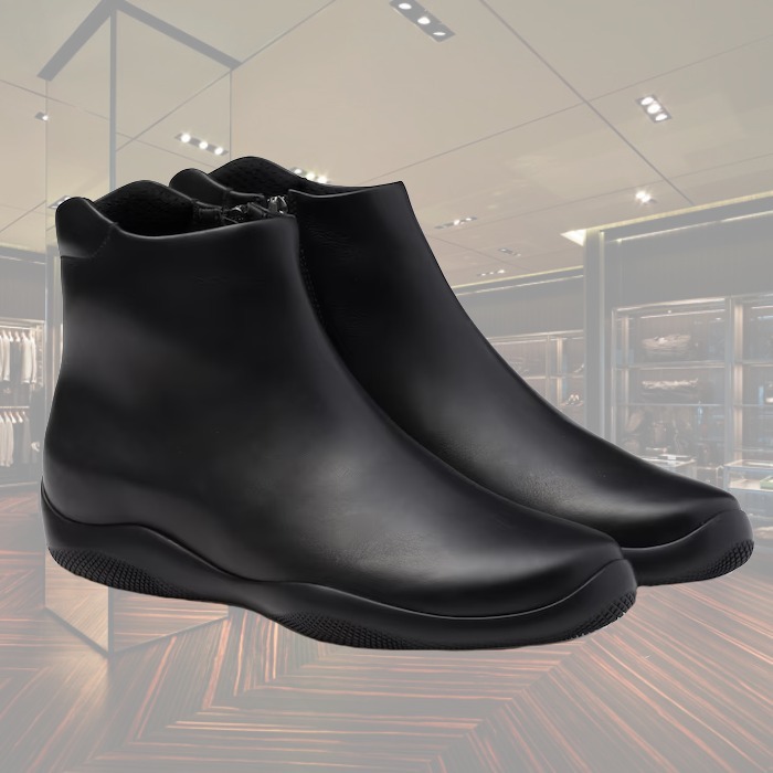 【24AW】トブラック ハイトップスニーカー ◆プラダ◆人気