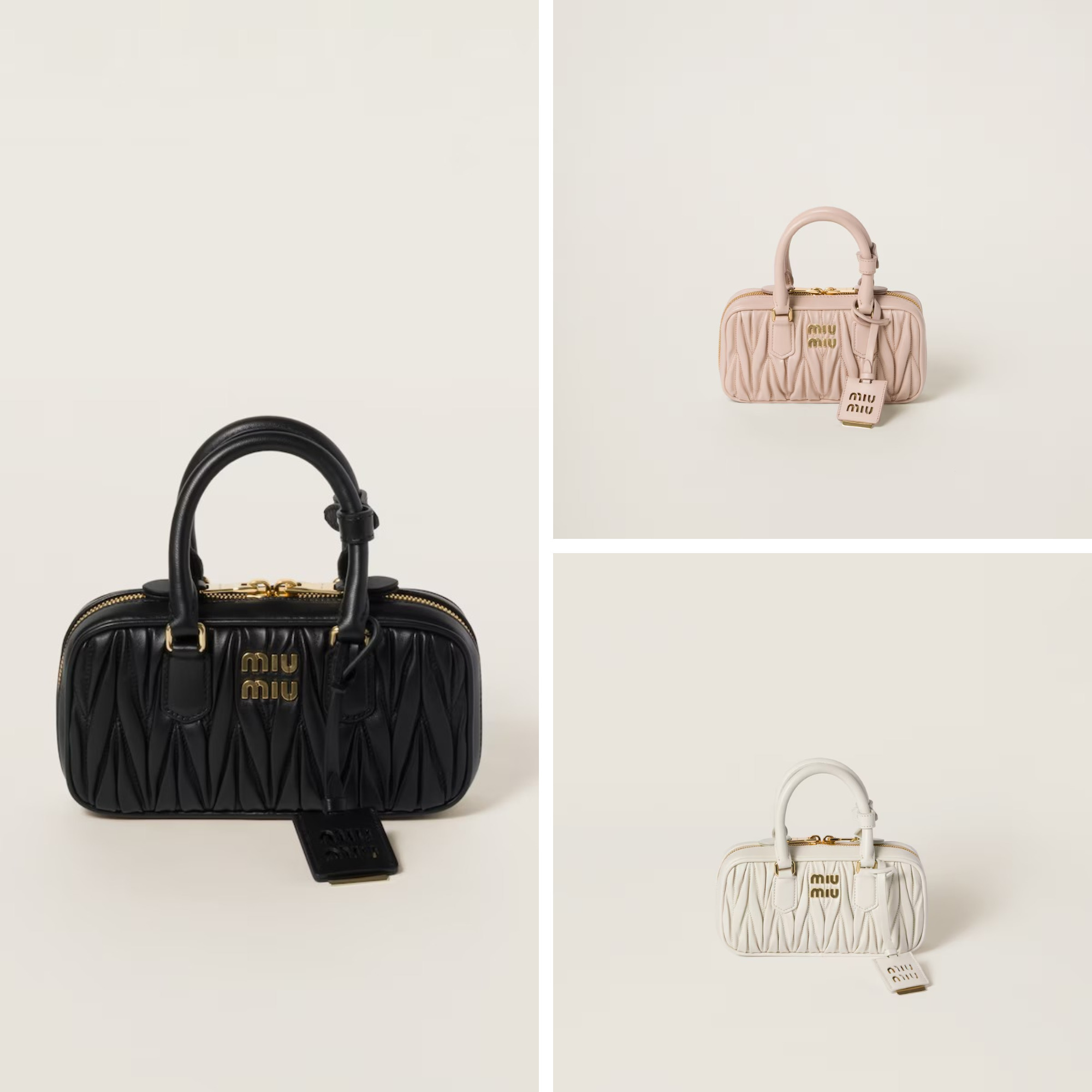 《送料無料》 MIU MIU Arcadie mini bag in quilted nappa