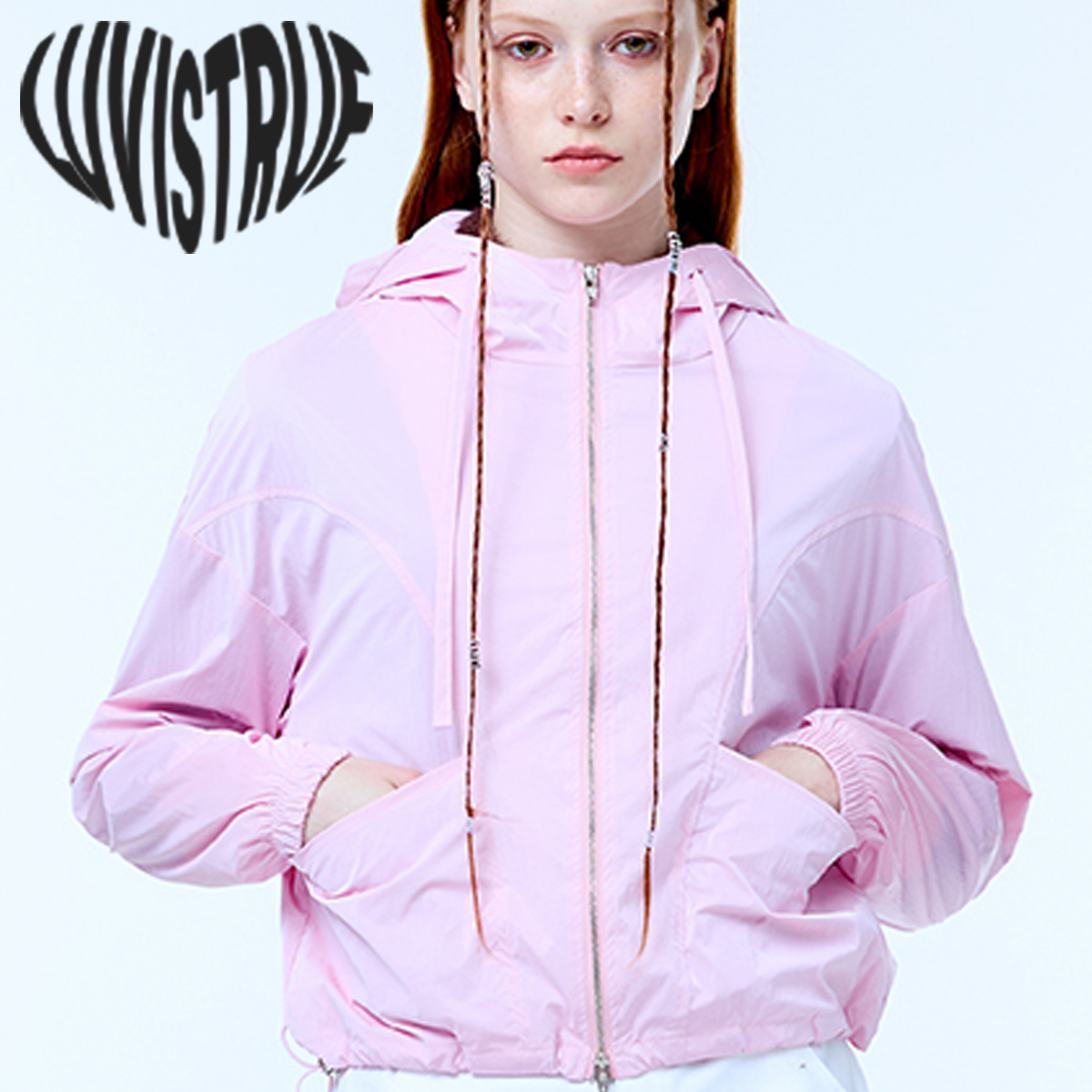 ★LUVISTRUE★PA GLOSSY NYLON JACKET(PINK)★正規品/直送料込