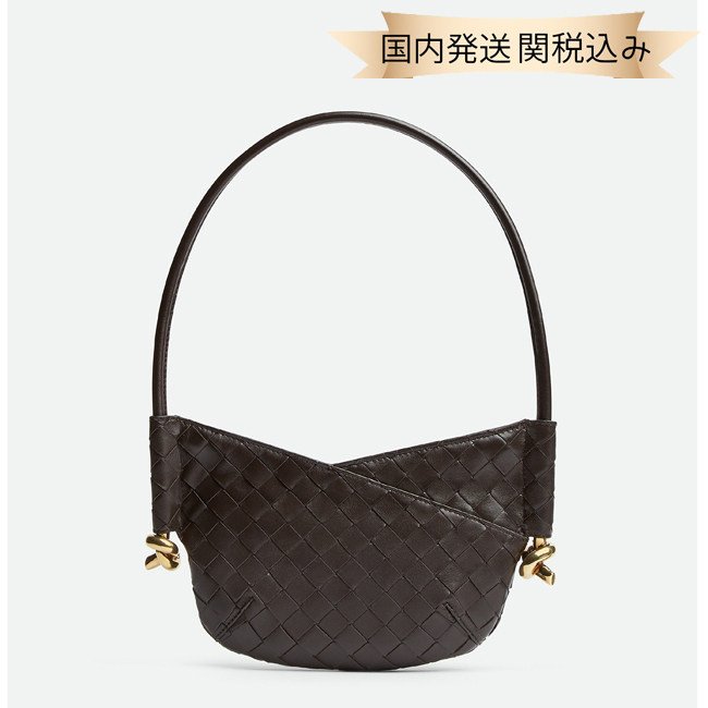 国内発送【BOTTEGA VENETA】ミニ ソルスティス バッグ ブラウン