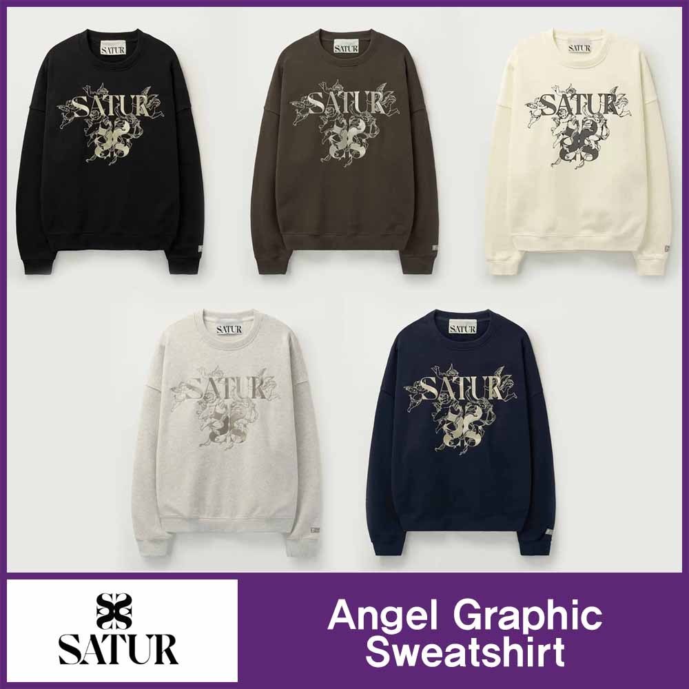 ★SATUR★Angel Graphic Sweatshirt★