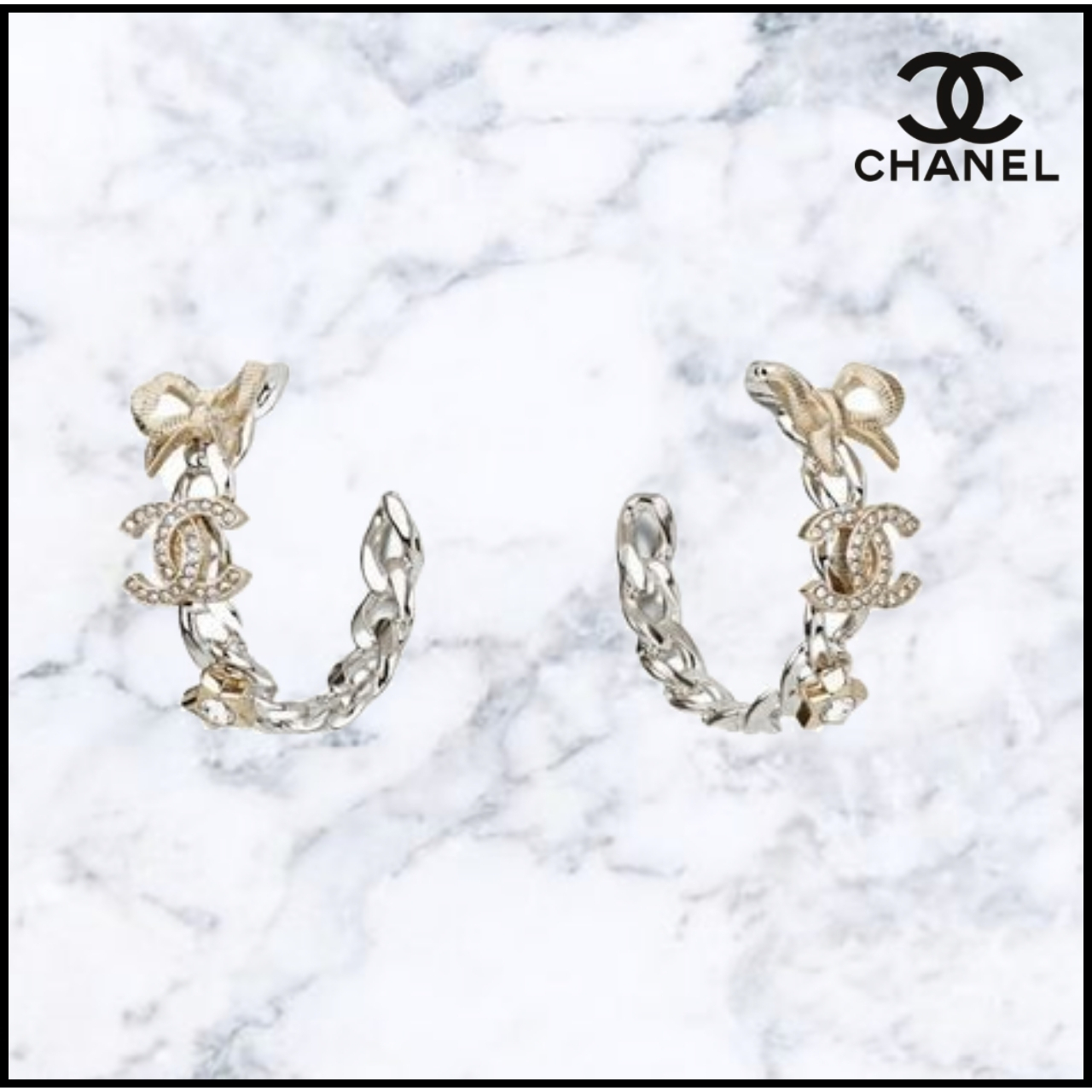 25S CCロゴが引き立つ♡CHANEL クリアリボンチョーカー