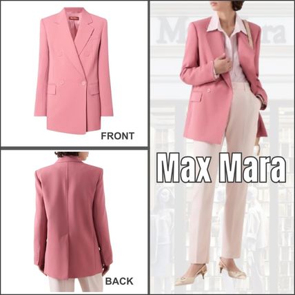 マックスマーラ STUDIO MADISON ボックスジャケット 関税込 Max Mara Studio】EDICOLA◇ウール クレープ サテンジャケット