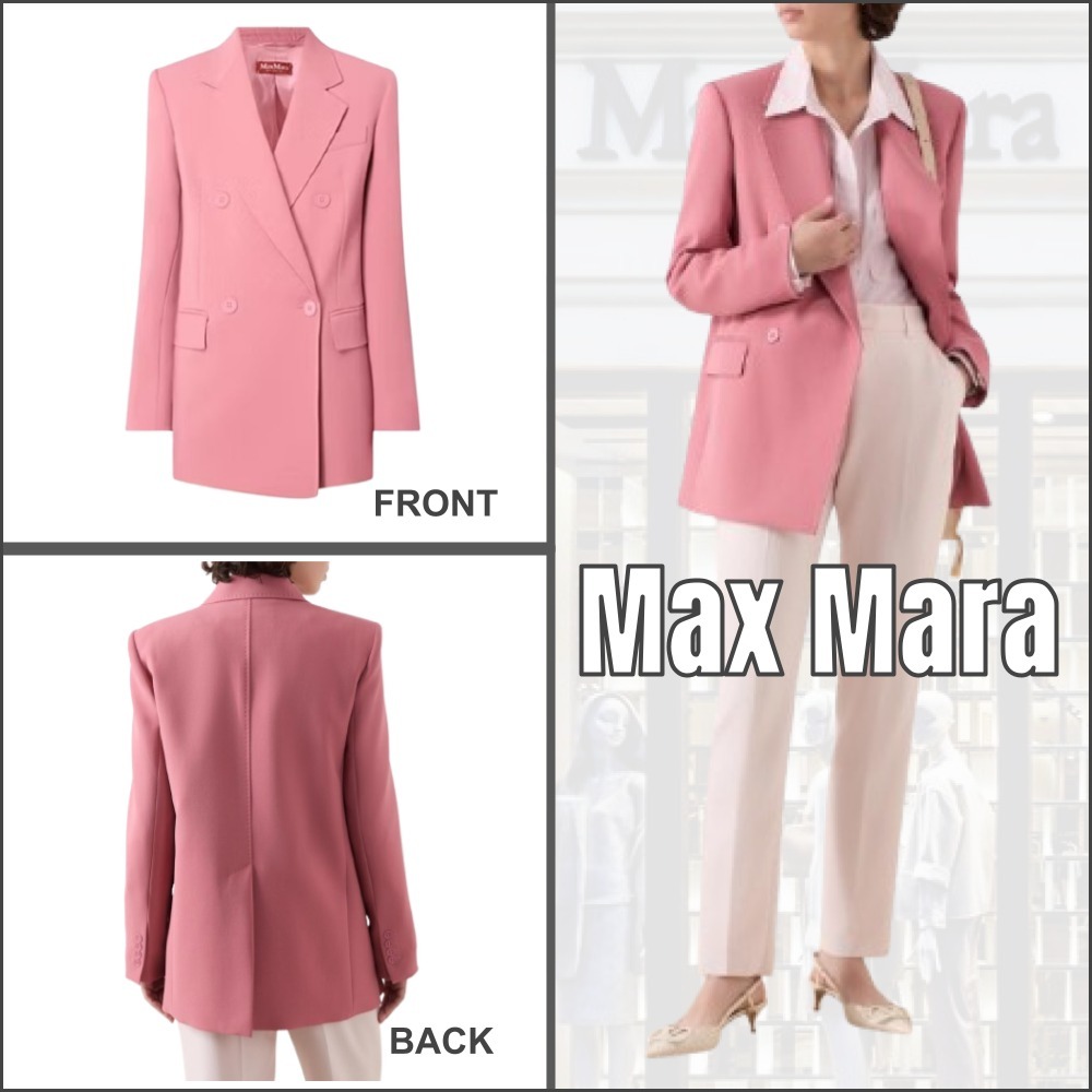 関税送料込【MaxMara Studio】ブレザージャケット ウール ピンク