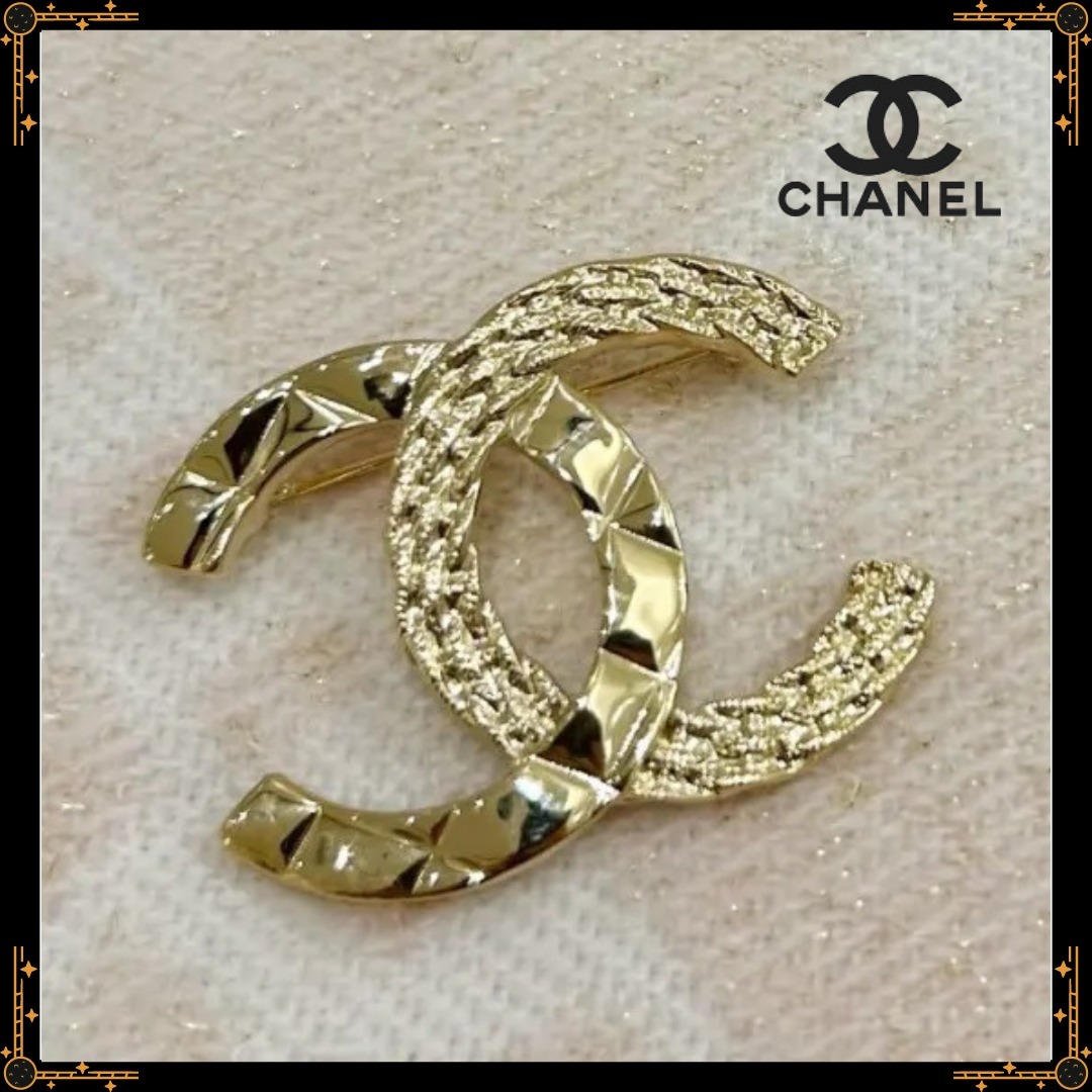【エレガントな魅力溢れる】CHANEL ココマーク ゴールドブローチ