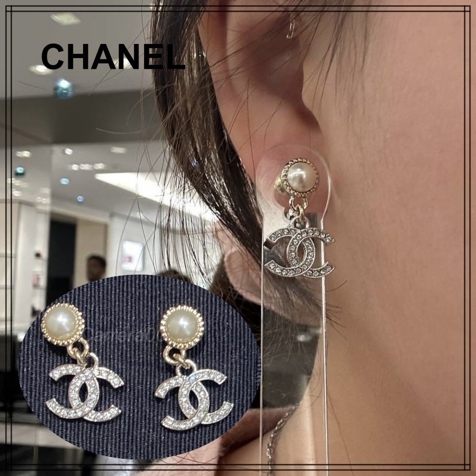 エレガント【CHANEL】大人気 パールCCロゴピアス ギフトにも