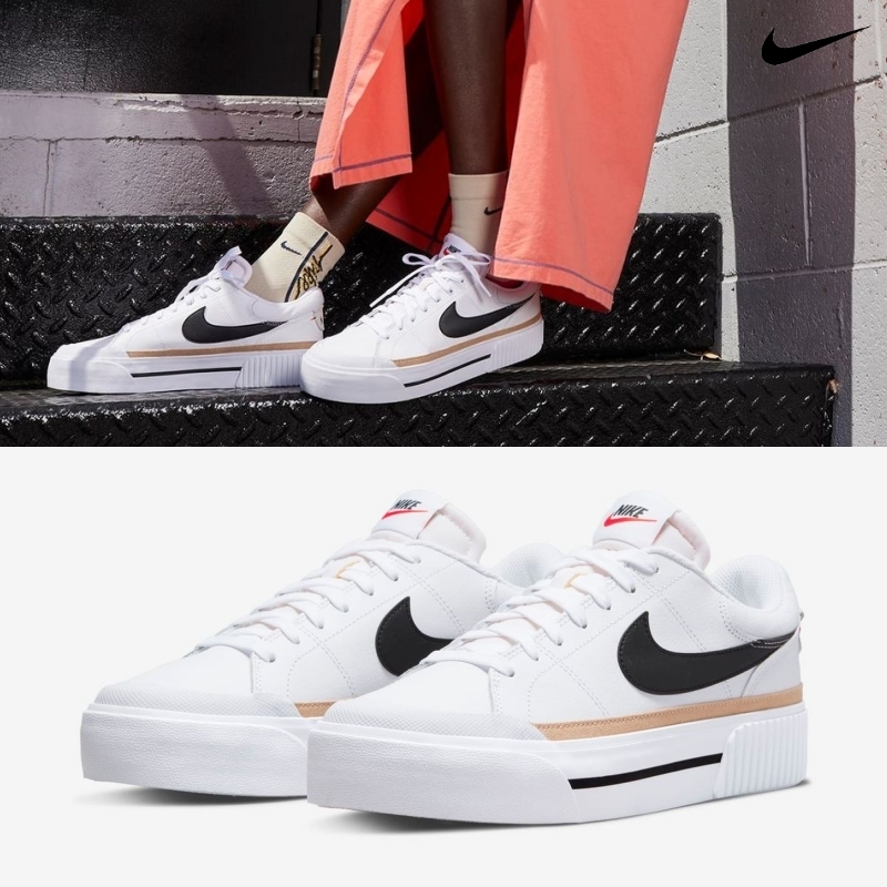 [NIKE] スニーカー コート レガシー リフト M ホワイトブラウン