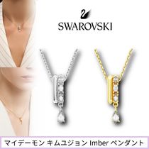 Swarovski Infinity Y字型ネックレス, インフィニティ, ホワイト