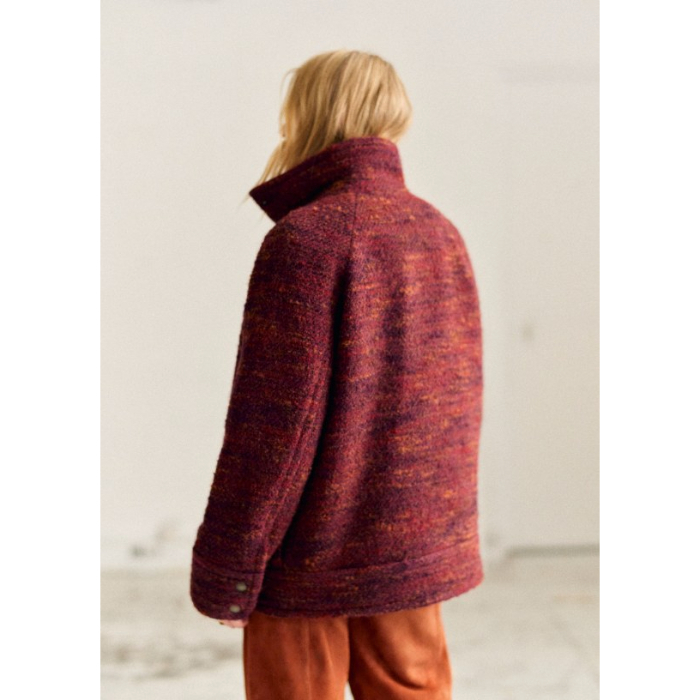 24AW◆SEZANE◆Simon ヘリンボーン ウールブレンドコート 24AW◇SEZANE◇Simon ヘリンボーン ウールブレンドコート