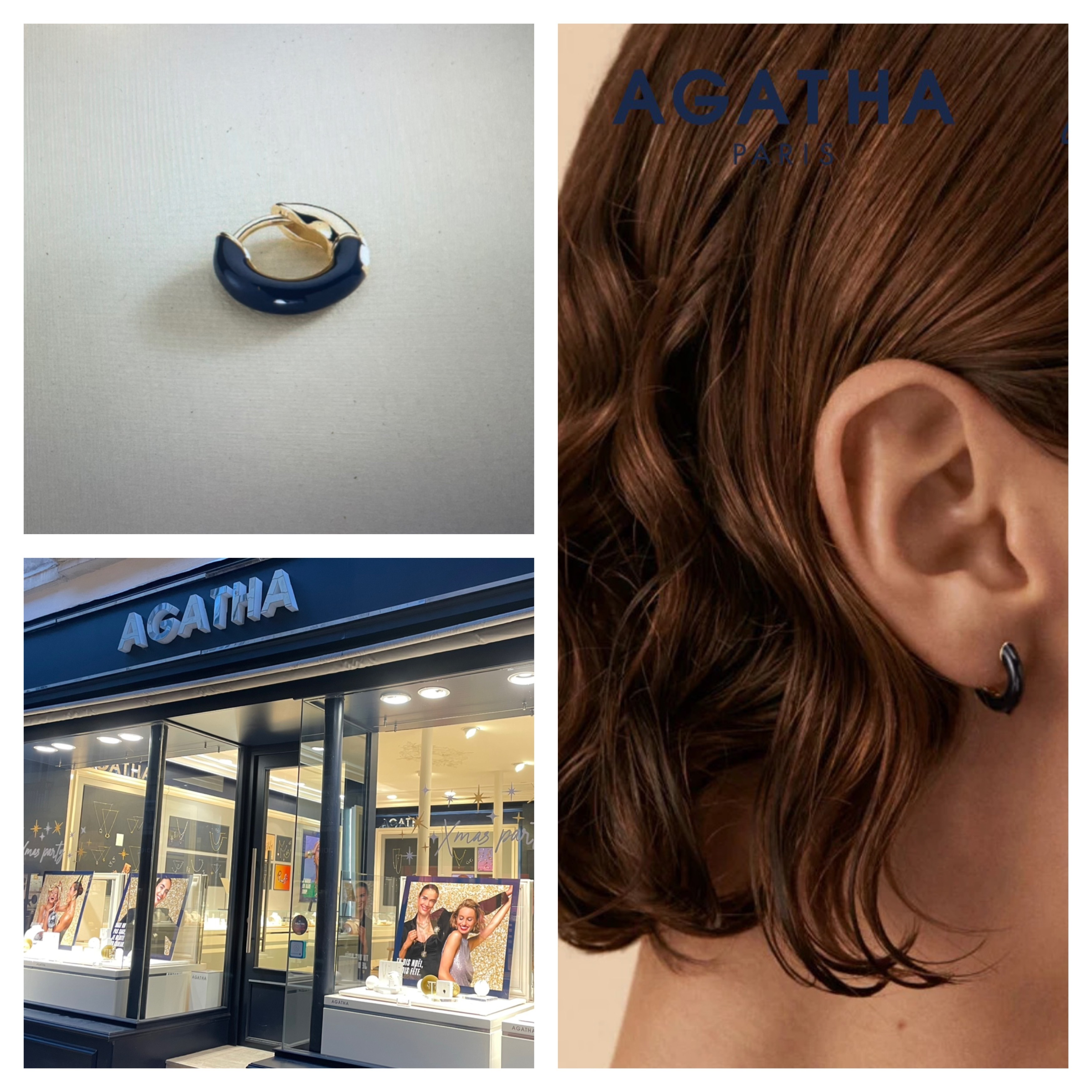 エナメルコレクション １つ売りフープピアス LEIANA ブルー