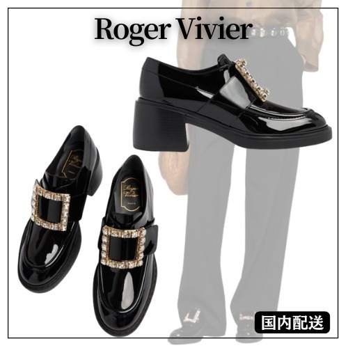 Roger Vivier◆Viv Rangers ストラスバックルパテントローファー